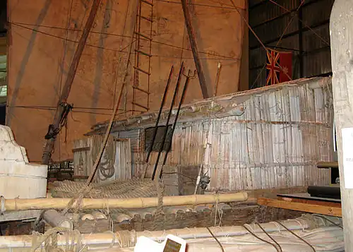 The Las Balsa raft at the Ballina Naval & Maritime Museum