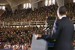 Barack Obama at Camp Lejeune, 2009
