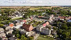 Aerial view of the town centre