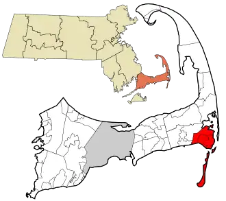 Location in Barnstable County, Massachusetts