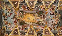 Fresco by Giuglio Quaglio on the cathedral ceiling