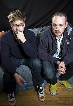 Basement Jaxx in 2009. Felix Buxton (left) and Simon Ratcliffe (right).