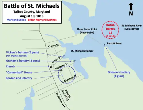 old map showing troop positions