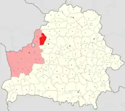Location of Smarhon district