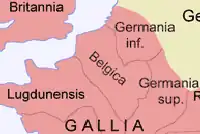 Image 33The Roman province of Gallia Belgica in around 120 AD (from History of Belgium)