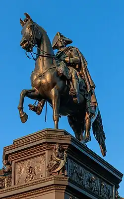 Equestrian statue of Frederick the Great, Unter den Linden, Berlin. Bronze by Christian Daniel Rauch, 1851