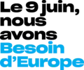 Logo of the 'Besoin d'Europe' list of RE, MoDem, Horizons and other liberal parties