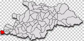 Location in Maramureș County