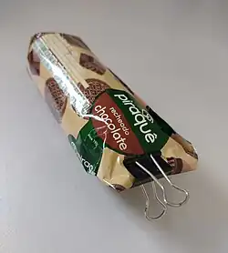 Used to close a package of cookies