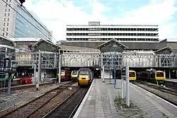 The western end of the station