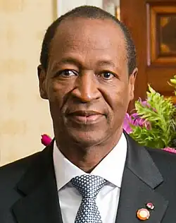 Compaoré, 63, in a photograph months before being overthrown, August 2014
