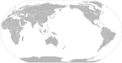 Pacific-centric map (more commonly used in East Asian and Oceania countries)