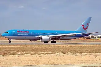 Britannia Boeing 767-300, in final Britannia TUI colours, 2002