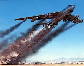 Image of Boeing B-47B at take-off