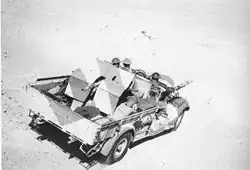 A Portée mounted Ordnance QF 37&nbsp;mm Mk I on a 30 cwt Chevrolet WB