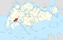 Location of Boon Lay in Singapore