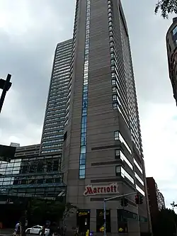 The Boston Marriott Copley Place hotel anchors the other end of the enclosed mall