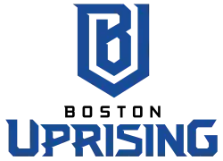 The logo for the Boston Uprising is a protective shield encompassing an emboldened letter B.