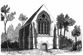 The priory, drawn in 1867