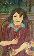 Portrait of Daughter, 1939, oil on canvas, 66x41 cm, MNMA, Jagodina