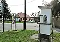 The column shrine (Slovak: božie muky) near the "Fándlyho" bus stop