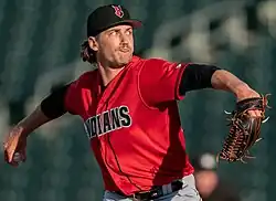 Braxton Ashcraft throwing a pitch