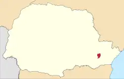Location of Curitiba