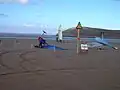 Land yachts on the beach at Brean