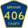 County Road 406 marker