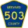 County Road 503 marker