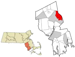 Location in Bristol County in Massachusetts