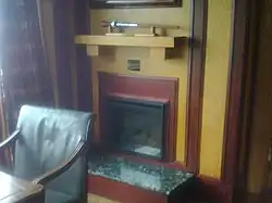 Britannia Boating Club war memorial fireplace in Commodore's Boardroom