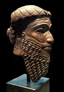 King of Akkad (Akkadian); c. 2250 BC; copper alloy; height: 30&nbsp;cm; Iraq Museum[14]