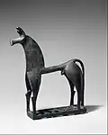 Horse figurine (Geometric); c. 800-700 BC; bronze; height: 17.6&nbsp;cm; Metropolitan Museum of Art (New York City)