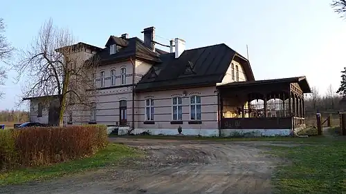 Station building from the entrance side