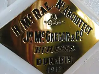 Builders Plate of the TSS Earnslaw