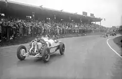 Caracciola (left) after winning the 1926 German Grand Prix