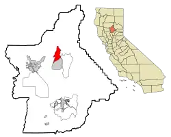 Location in Butte County and the state of California