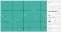 Pure tone for C3, an octave below middle C. The frequency is half that of middle C (131 Hz).
