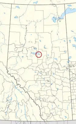Location in Alberta