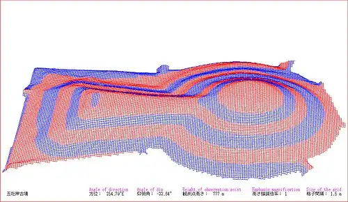 An example of keyhole-shaped mound in the Early Kofun period which was drawn in 3DCG. (Gosashi Kofun (Nara, Nara), 4th century)