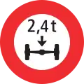 2.17 Axle weight (upper limit, axles closer than 1 meter apart count as one axle)