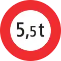 2.16 Maximum weight (gross weight limit)