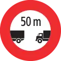 2.47 Minimum distance between large goods vehicles required[note 8]