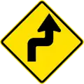 PG-5a Double sharp curve to the right