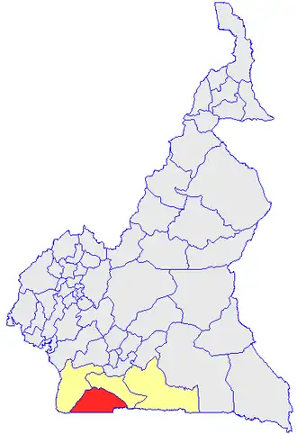 Department location in Cameroon