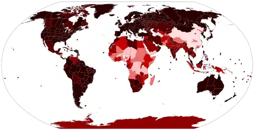 Total confirmed cases by reporting area &nbsp;&nbsp;3,000 + per 100,000 inhabitants &nbsp;&nbsp;1,000–3,00 per 100,000 inhabitants &nbsp;&nbsp;300–1,000 per 100,000 inhabitants &nbsp;&nbsp;100–300 per 100,000 inhabitants &nbsp;&nbsp;30–100 per 100,000 inhabitants &nbsp;&nbsp;0–30 per 100,000 inhabitants &nbsp;&nbsp;None or no data