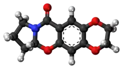 Ball-and-stick model of CX614