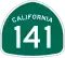 State Route 141 marker