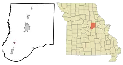 Location of New Bloomfield, Missouri